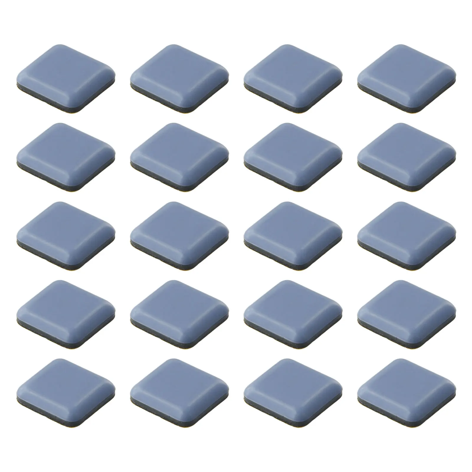 For Moving Heavy Furniture For Hardwood Laminate Furniture Sliders Movers For Static Furniture Self Adhesive 20pcs 25x25mm Blue