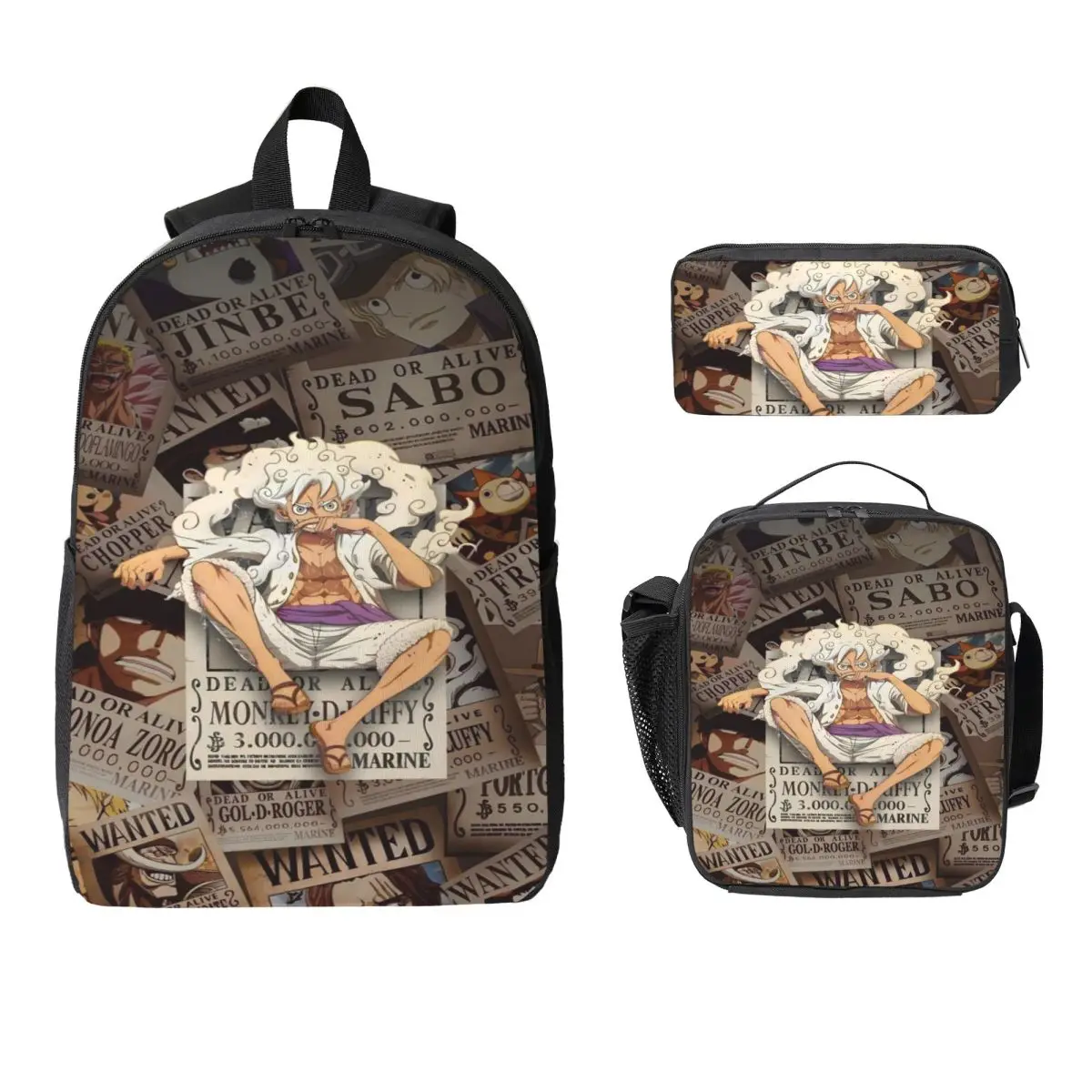 

Луффи Зоро Тони Чоппер аниме детский рюкзак ланч-бокс пеналы для мальчиков и девочек рюкзаки легкая школьная сумка набор книг
