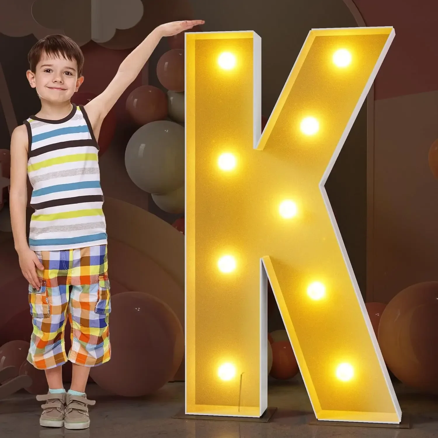 120CM DIY Marquee Letters Marquee Warme Lichtgevende Letters Grote Mozaïek Schuimplaat Letters XMAS LOVE BABY PROM Feestdecoratie