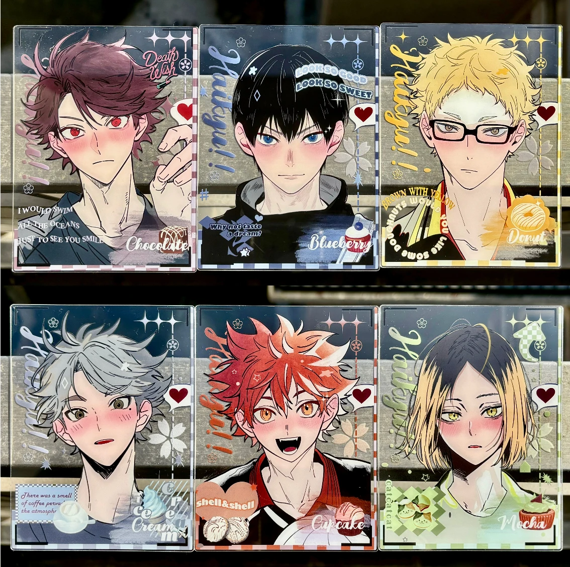 

Anime Haikyuu!! Kei Tsukishima sugawara koushi Kozume Kenma Oikawa Tooru Shoyo Hinata Tobio Kageyama Cosplay Acrylic butamine