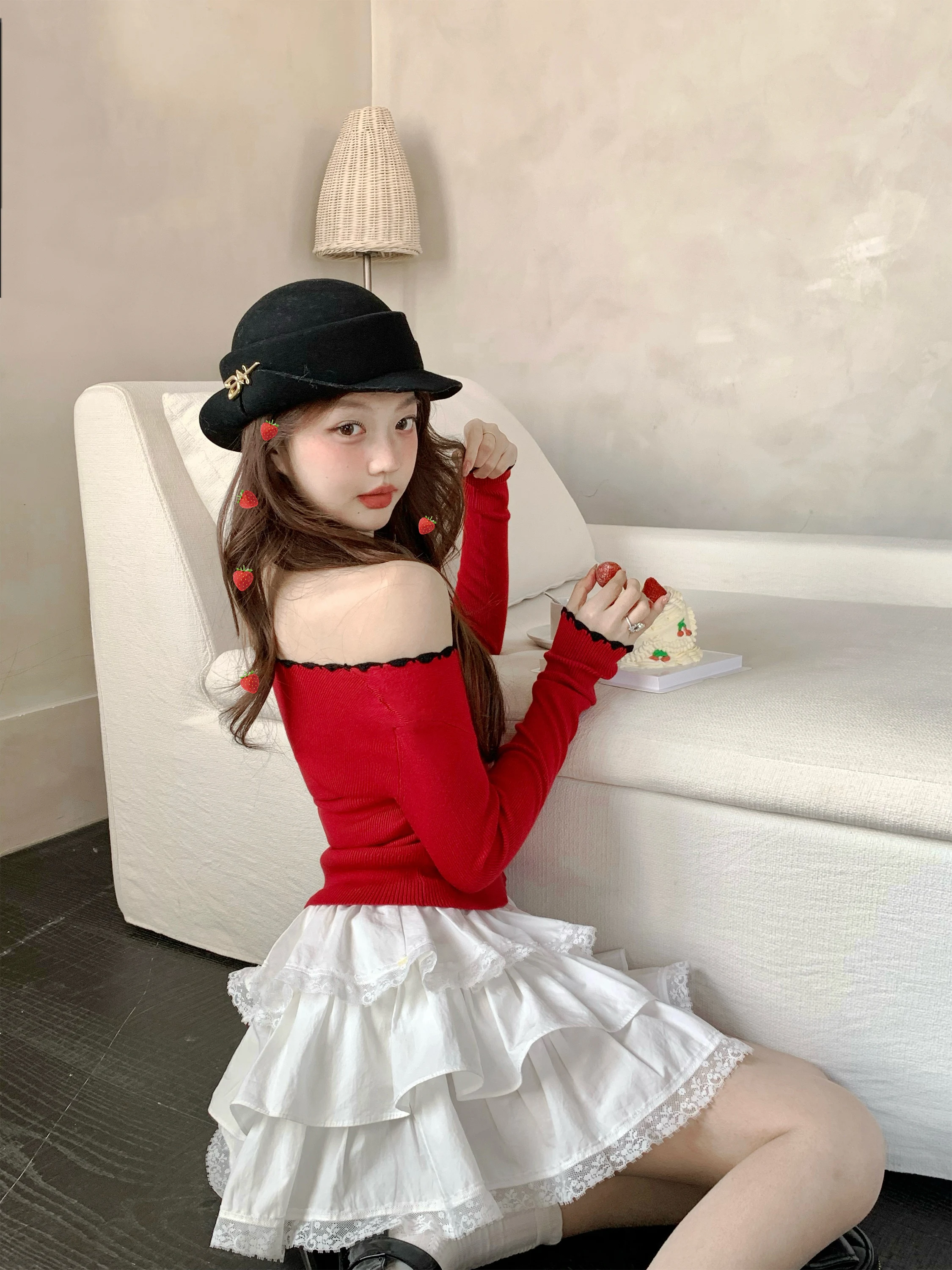 

Свитер Sweet Princ Sle Long Sve One Shoulder U Ne Base Layer Sweater Chiwawameme, женская модная одежда, эксклюзивно онлайн