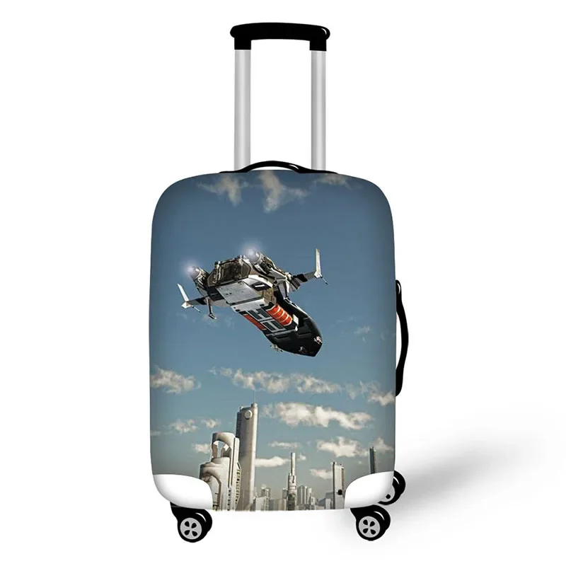 Aircraft print Elastic Thick Luggage Cover for Trunk Case Apply to 18''-32'' Suitcase,Suitcase Protective Cover Travel Accessor