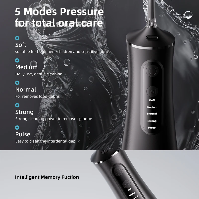 Electric Flosser Machine Oral Irrigator 350ml Waterproof Dental Water Flosser Teeth Clean Whitening Jet Floss irrigator nozzles