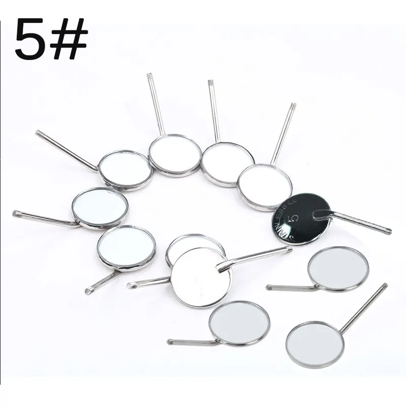 12Pc/box Dental Mirror Stainless Steel Mouth Mirror Dental Hygiene Kit Instrument Dentistry Mirrors High Quality Dentist Equipme