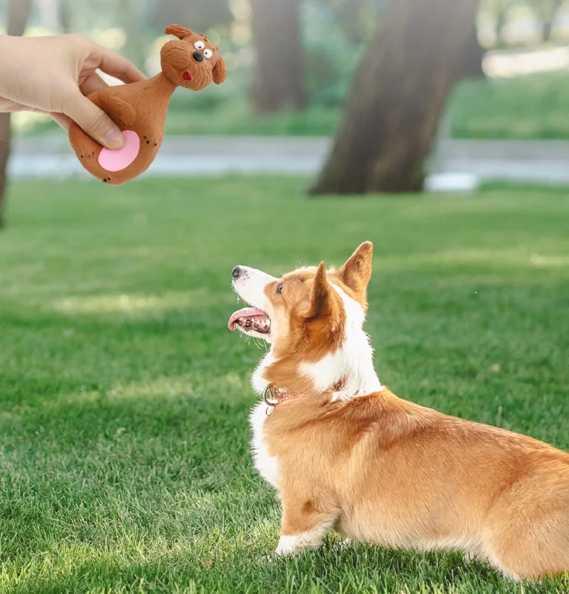 Soft Rubber Chewy Toys, Four Styles, Squeaky Interactive Throwing Games, Cute And Fun, Suitable For Small And Medium-Sized Dogs