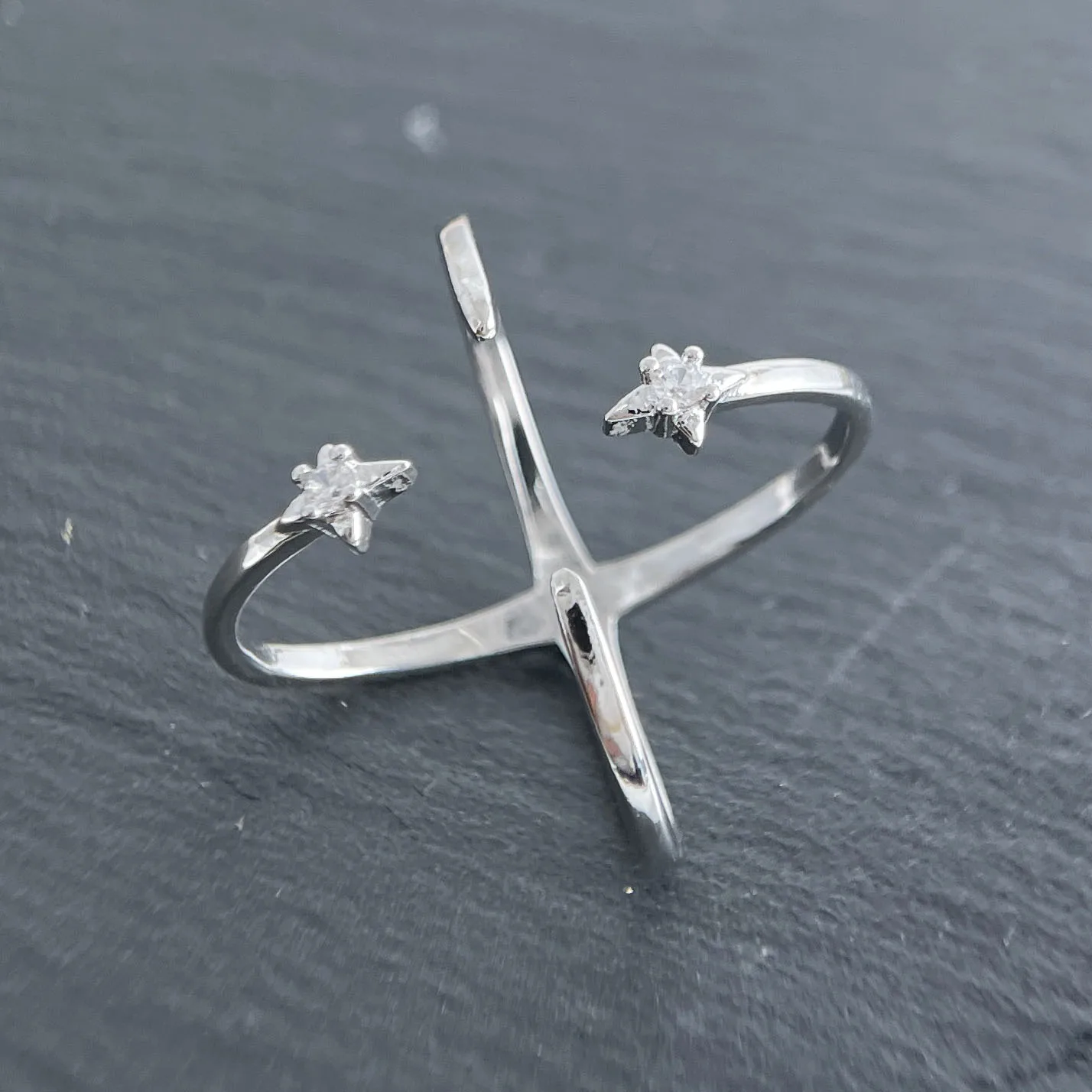 925 Sterling Silver Rings for Women Couple Minimalist Handmade Simple Big Cross CZ Ring Fine Jewelry Gift Prevent Allergy - view 6