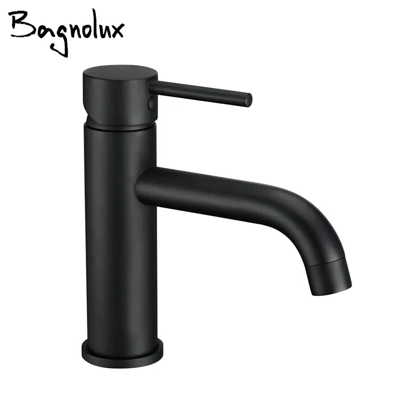 Bagnolux Basin Faucets Bathroom Faucet Round Matt Black White Brushed Copper And Gold Basin Mixer Tap Bathroom Small Sink Faucet