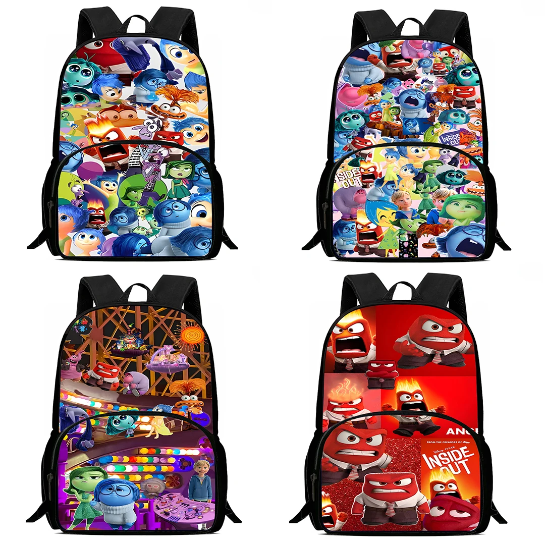 Sacs à dos Anime Inside Out pour enfants, garçons et filles, cadeau d'anniversaire pour étudiants, sacs d'école pour enfants, sac à dos de camping de grande capacité, sac à dos durable