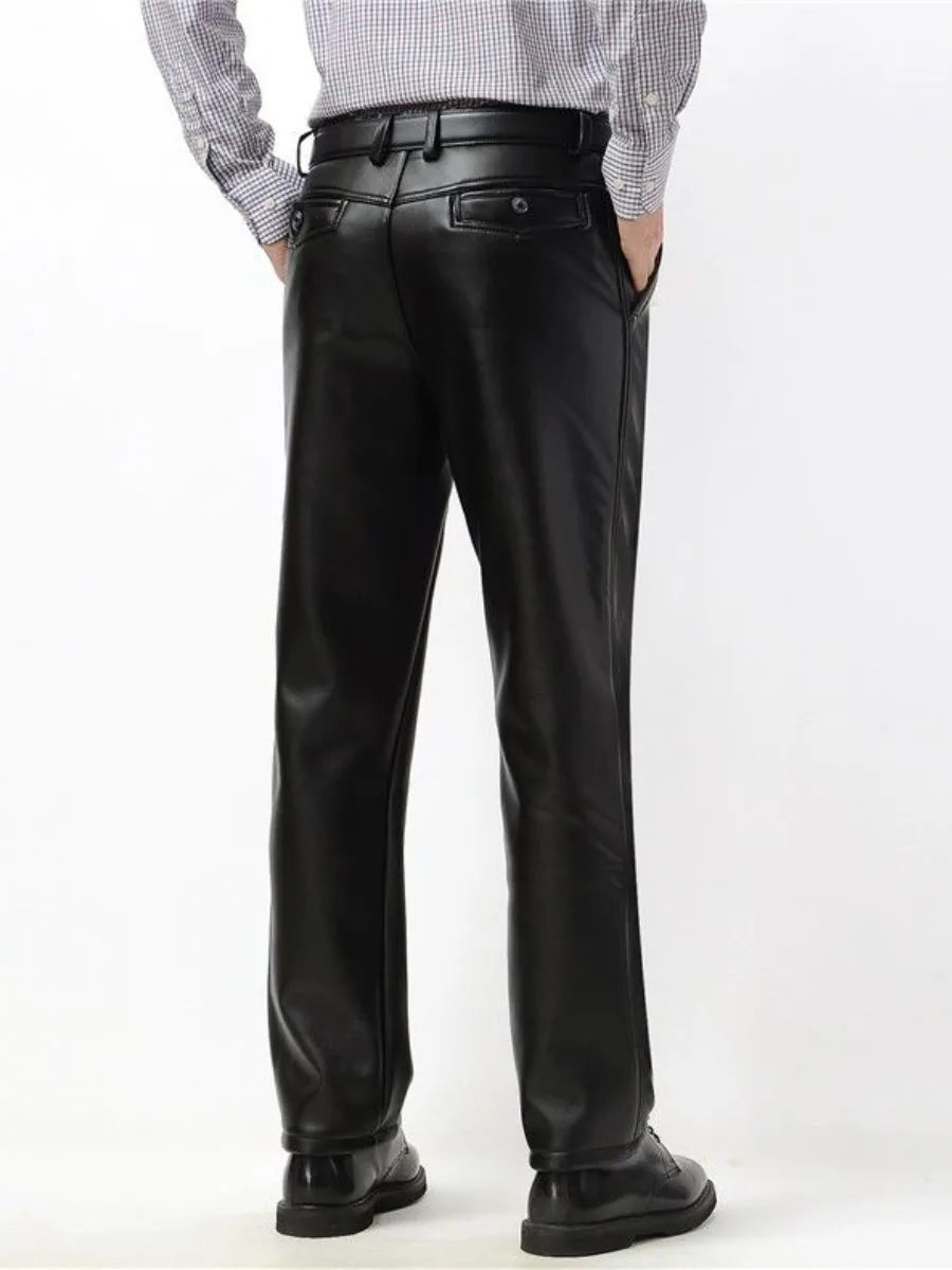 

Men's Winter Motorcycle Riding Thiened Warm Fce Lined Loose Casual Pants Windproof Waterproof Breathable Leisure Trousers