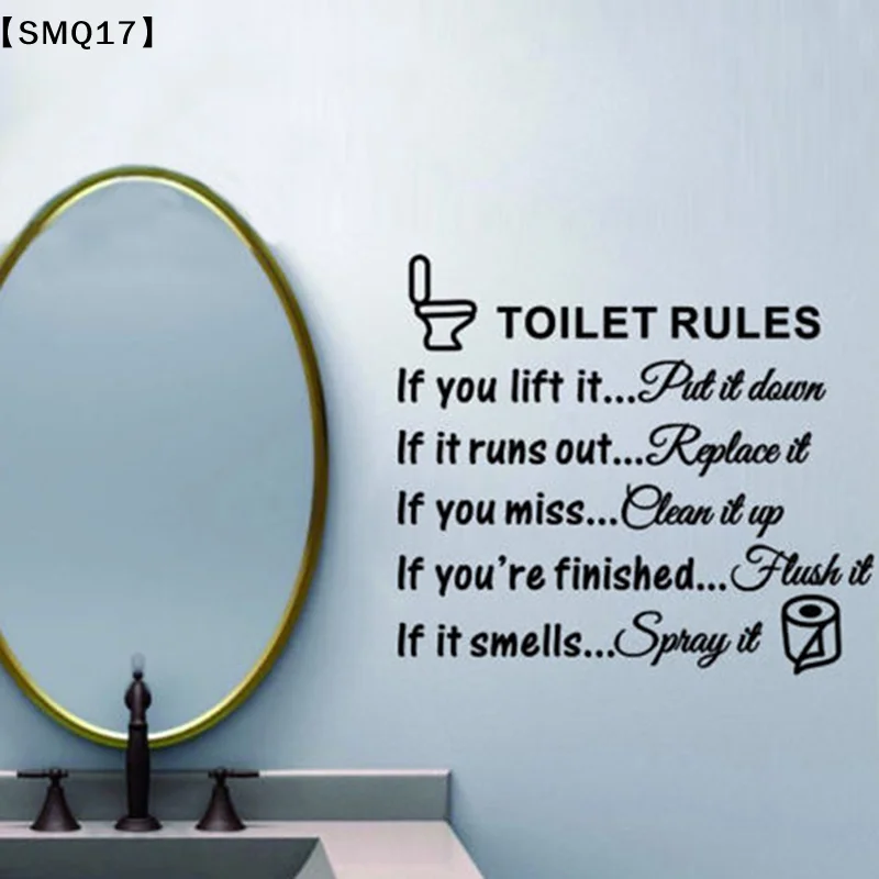 Toilet Rules Bathroom Removabl - Home Bathroom Rules recension och pris