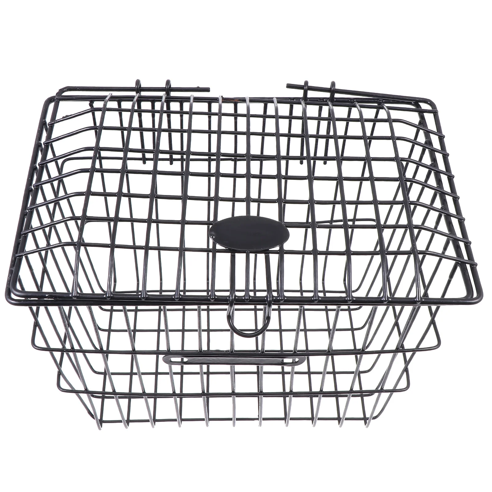 

1 шт. металлическая корзина для велосипеда, утолщенный держатель для хранения горного велосипеда, задний гаджет для езды, устойчивый к коррозии, гладкая поверхность, прочный