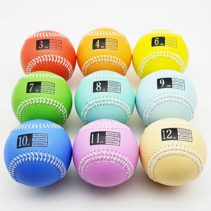 9-Inch 3-12OZ Adult & Youth Baseball Warm-Up Pitching Training Ball Heavy-Duty Softball for Fans Sports And Fitness Equipment