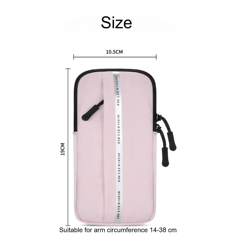 Tas lengan untuk berlari, kantong ponsel, perlengkapan olahraga kebugaran luar ruangan, kantong penyimpanan pergelangan tangan dan lengan