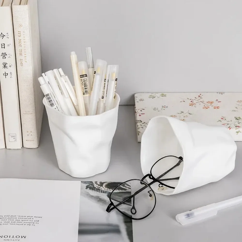 3 Color Pen Pencil Pin Gel Pen Ball Piont Pen Desk Organizer Stationery Holder Flower Pot Desk Storage Home Storage