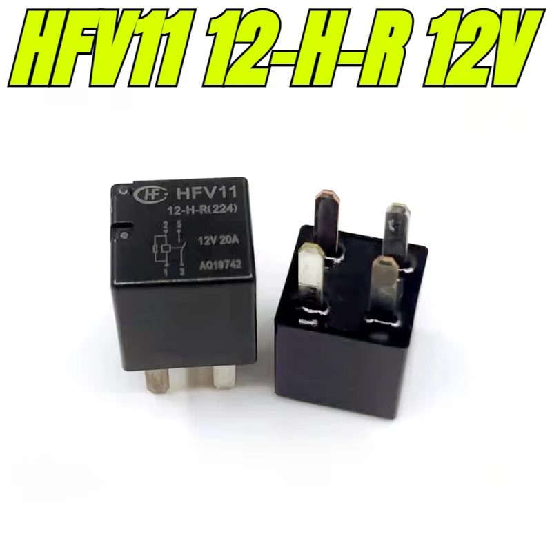 (Gloednieuwe Originele) 1 stks/partij 100% originele echt relais: HFV11 12-H-R 12 V 20A 4 pins 12VDC Automotive relais