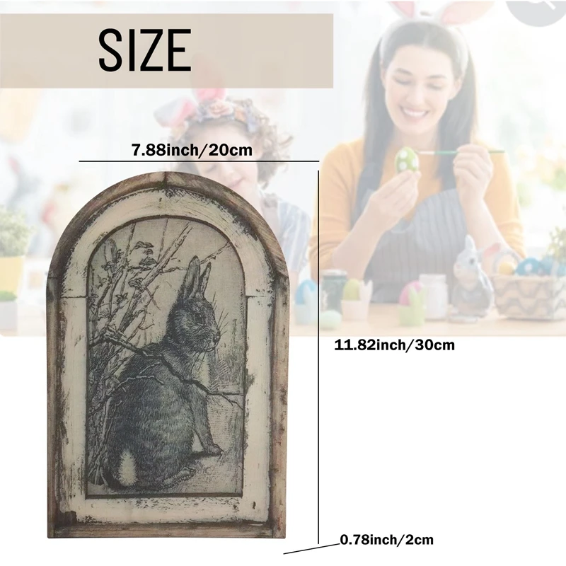 Arte de pared de conejo, decoración de granja de campo, pinturas de serie de estilo europeo y americano, marco de decoración Mural de porche