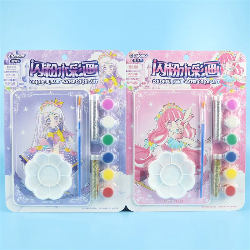 เด็ก Glitter สีน้ําภาพวาดของเล่นชุดของเล่นเด็กภาพวาด DIY ของเล่น Doodle Handmade ของเล่นเพื่อการศึกษาของขวัญ