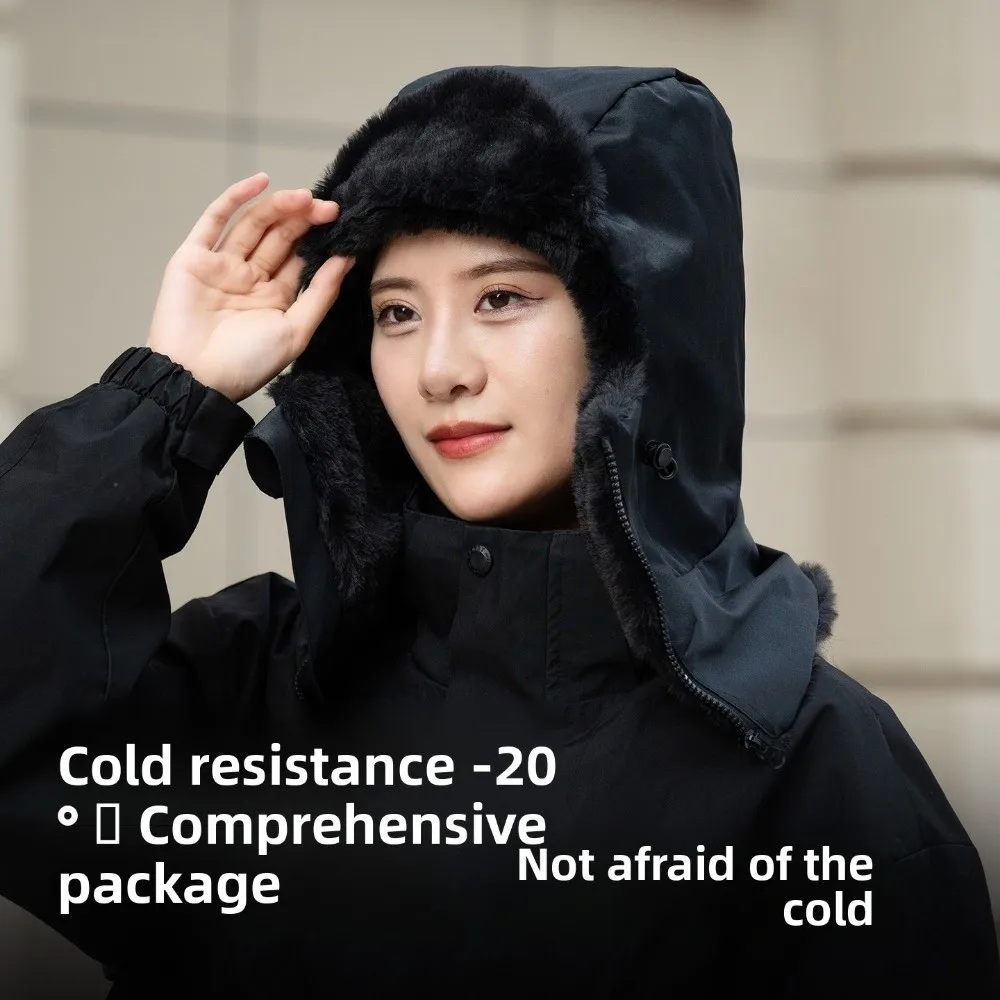 بلون 4 في 1 الشتاء الدراجات قبعة الدفء الباردة مقاومة الدافئة وشاح دافئ قناع الوجه المخملية يندبروف لي فنغ قبعة في الهواء الطلق #2