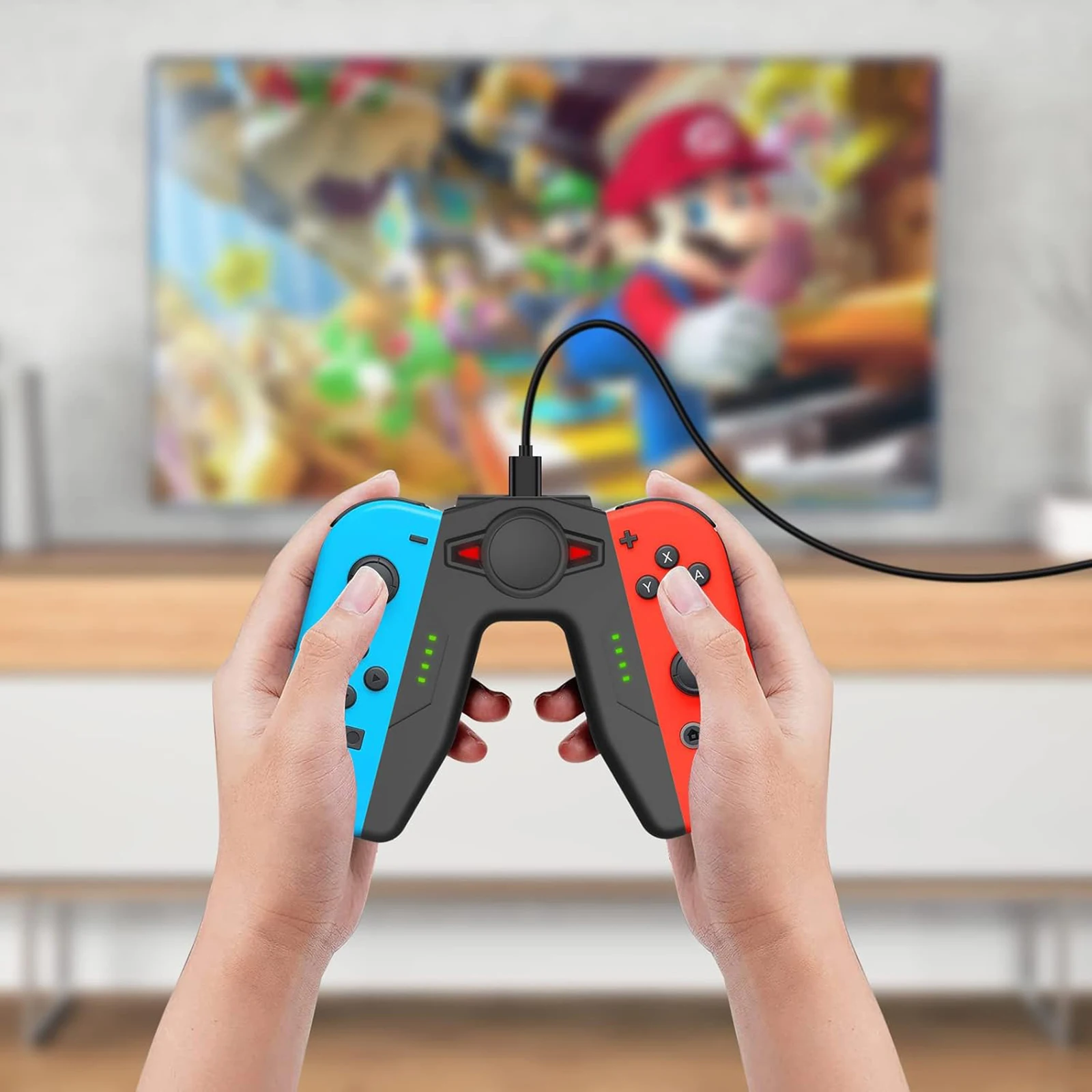 GAMINJA For Nintendo Switch Joy Con Controller Charger Bracket With Switch Indicator Ligh For Switch JoyCon Charging Controller