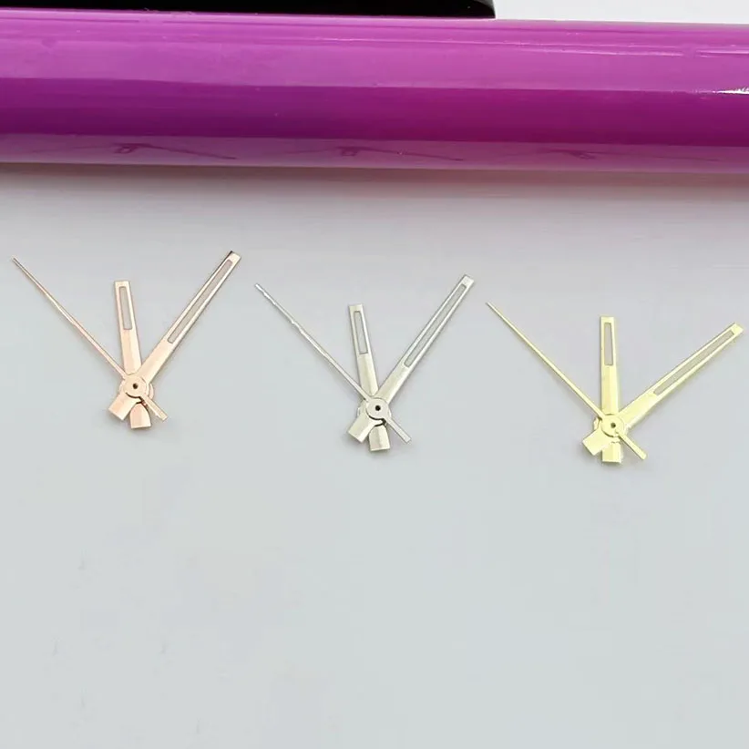 1set Watch Hands Needles Polished Rose Gold Silver Gold Aiguille High Quality Green Luminous Pointers for  NH35 NH36 4R 7S