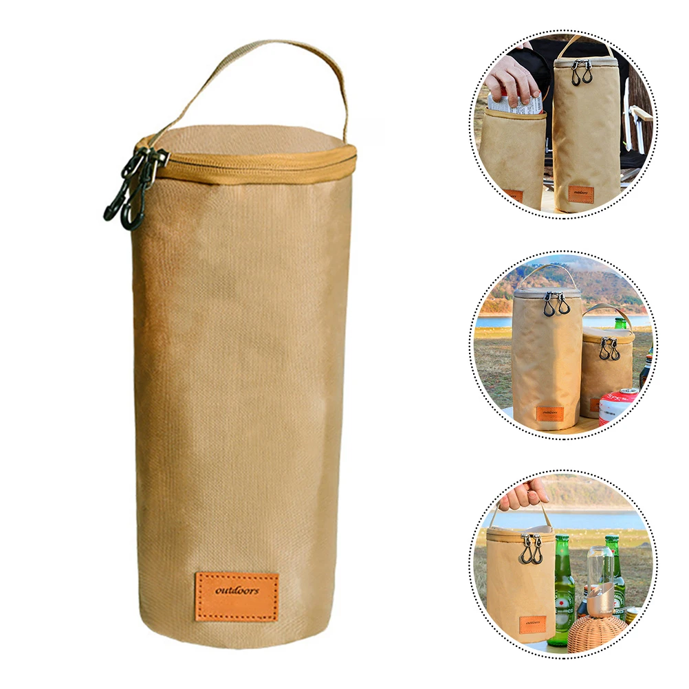 

Gas Tank Protector Oxford Cloth Cover Portable Camping Canister Mini Cylinder Case Khaki Air Storage Bag Outdoor Stove