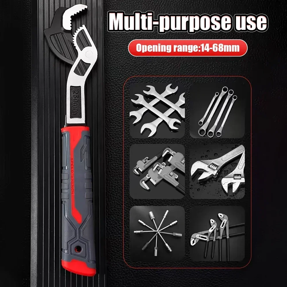 6 Zoll multifunktion aler verstellbarer Rohrs chl üssel Schneller selbst einstellender Griff Auto-Schnell schlüssel für Auto fahrräder, Sanitär reparaturen