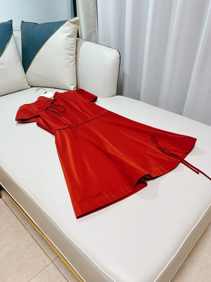 

Ретро китайский Sle атласный ор Dr красного цвета свадебная одежда для молодых женщин Ele простой дизайн летняя мода