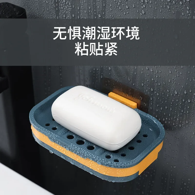 Bathroom Kitchen Soap Box Wall-mounted Holder Soap Sponge Storage Plate Tray Dish Shower Soap Holder Rack Case Home Accessories