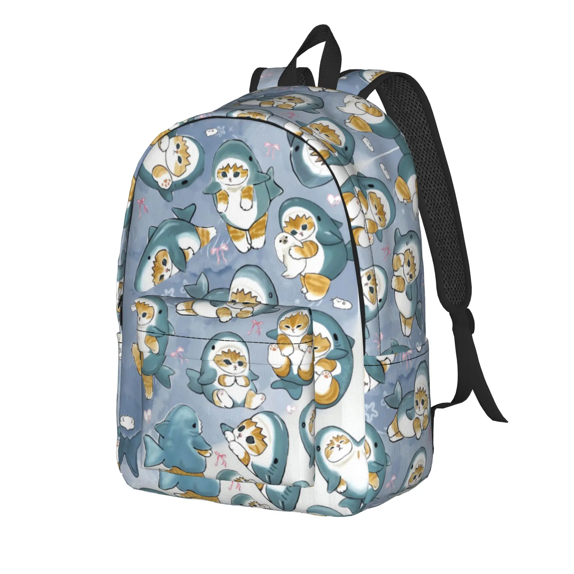Cat M-mofusands Backpack Teen  Big Backpacks Polyester Cute School Bags Travel Custom Rucksack