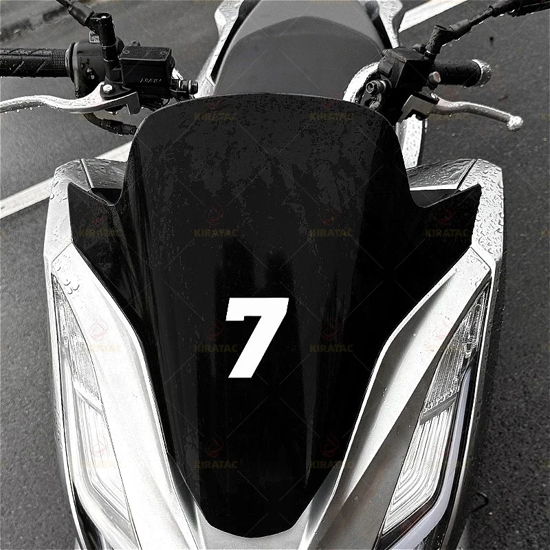 1 قطعة ملصقات دراجة نارية بيضاء عدد مقاوم للماء DIY بها بنفسك دراجة نارية Fairings الخوذ نوافذ السيارات الدراجات البخارية شارات الفينيل العالمية