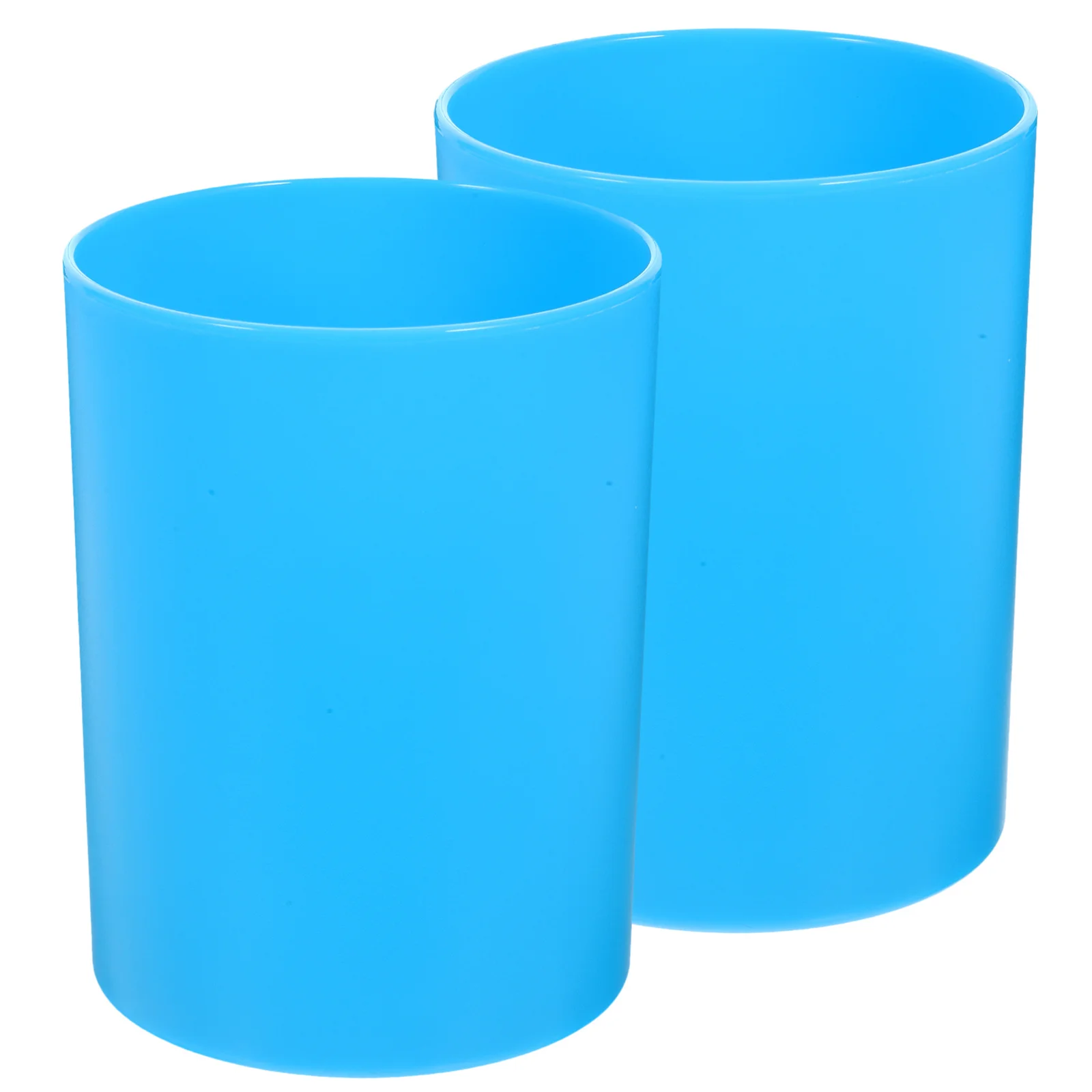 2Pcs Pencil Organizer for Desk Pen Holder Large Capacity Makeup Brush Holder Reusable Plastic Pencil Cup Stylish Rounded Edge