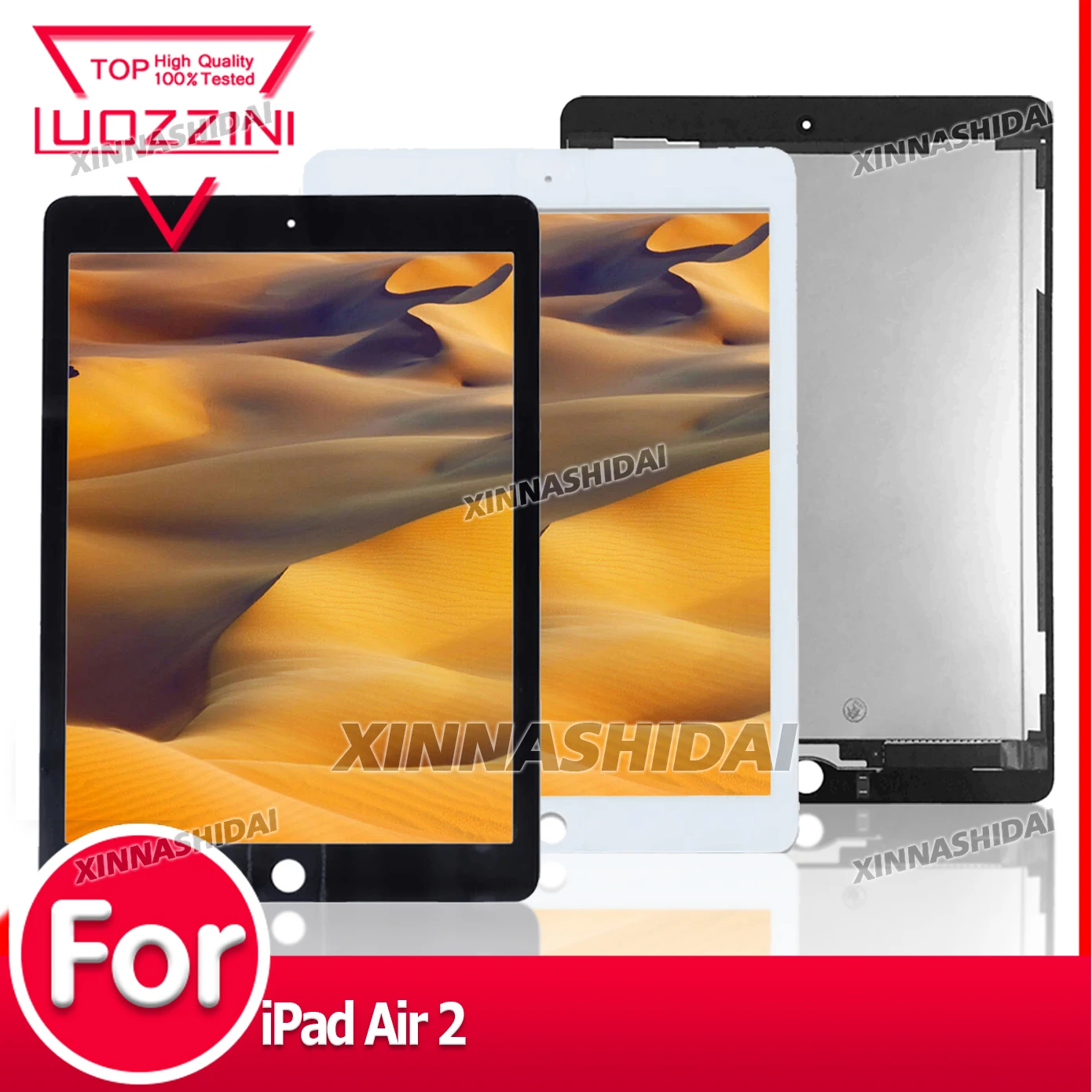 100% Test New For iPad Air 2 A1566 A1567 LCD Display Touch Screen Digitizer Assembly Replacement For iPad Air 2 A1566 A1567
