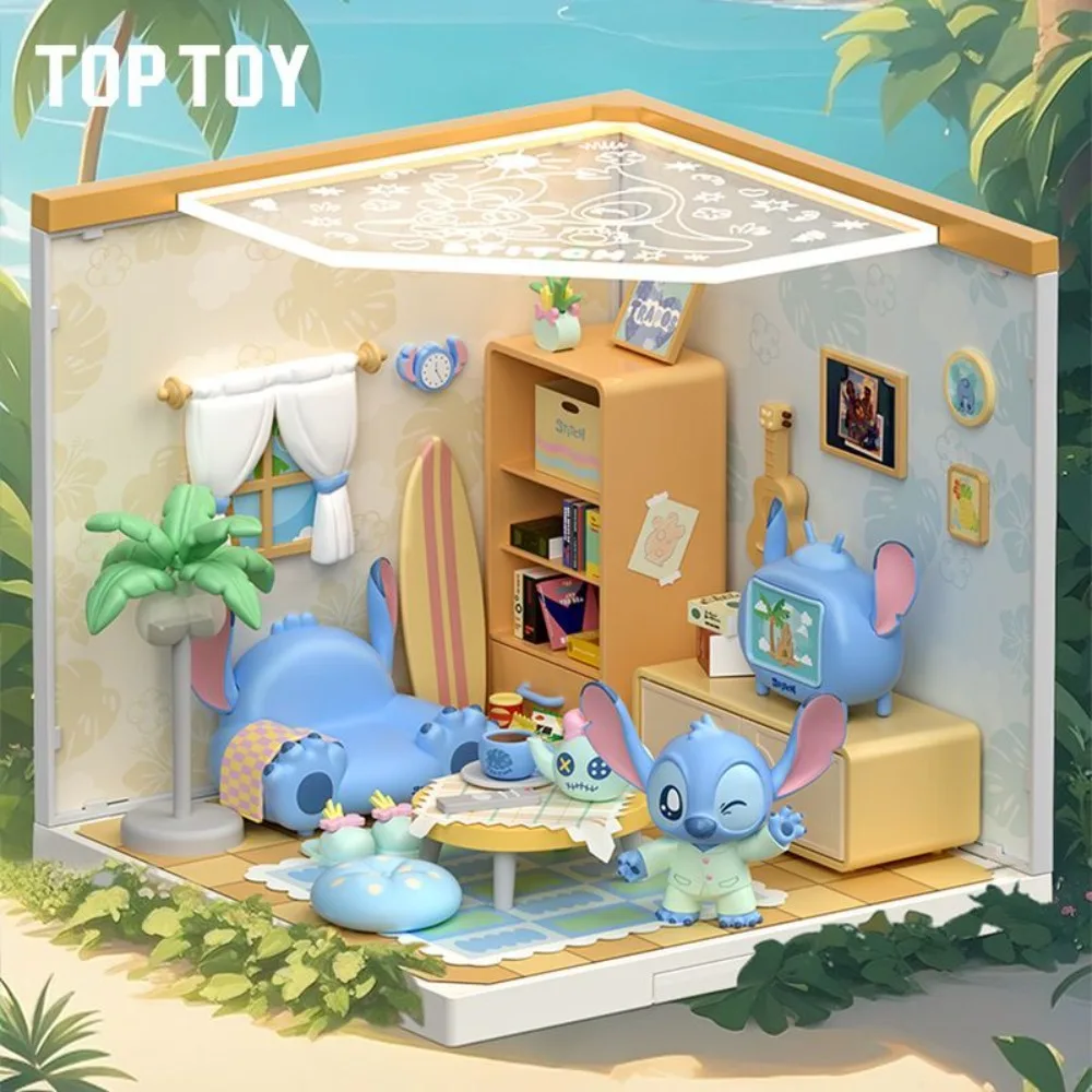 

New Arrival TOPTOY Stitch Cozy Moment Series DIY Assembled House Figure Desktop Ornament Anime Peripheral Birthday Gift