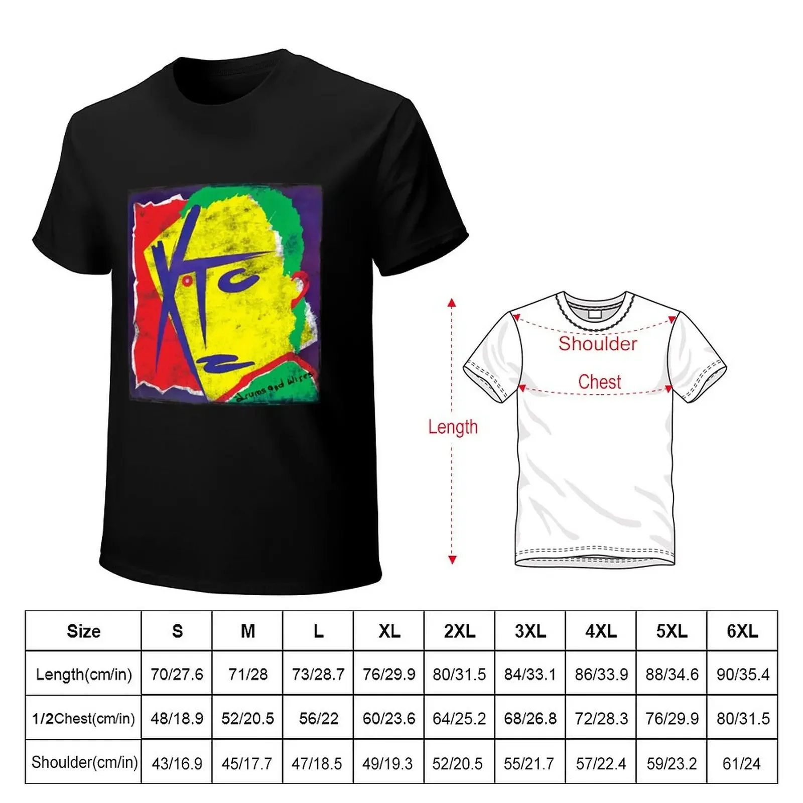 Xtc T-Shirtxtc - drums and wires T-Shirt Aesthetic clothing customs heavyweight t shirts for men