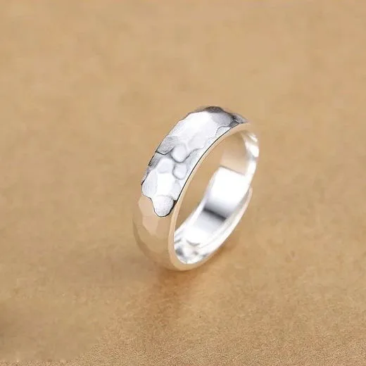 925 Sterling Silver Minimalist Smooth Open Finger Ring