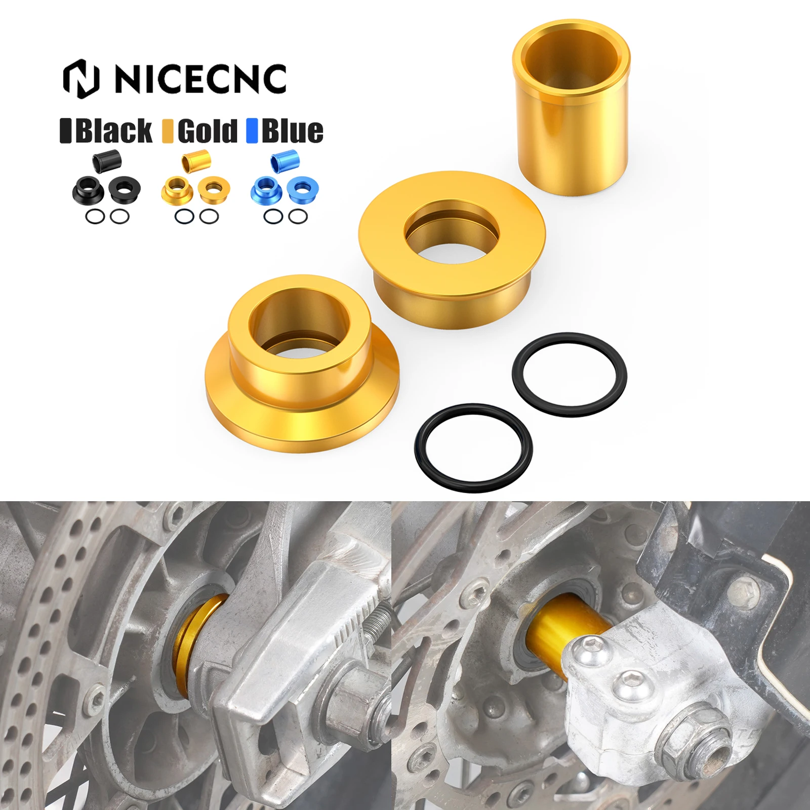 

NICECNC For Suzuki DRZ400SM DRZ400S DRZ400E DRZ 400 2000-2024 Front Rear Wheel Spacers Hub Collars DR-Z 400SM 400S 400E DR-Z 400