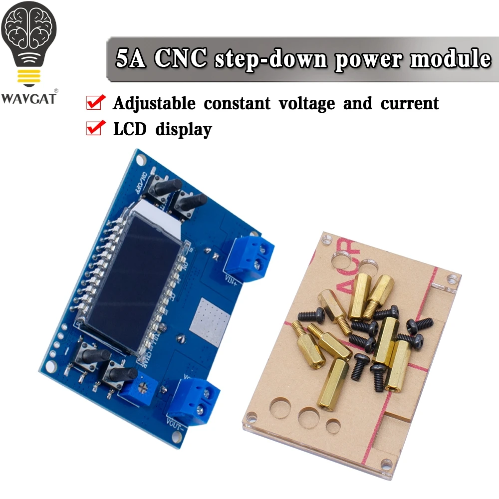 ZK-J5XDC-DC Step Down Buck Converter CC CV DC 6.5-36V to 1.2-32V 5A 75W ConverterPower Supply ModuleVoltage RegulatorTransformer