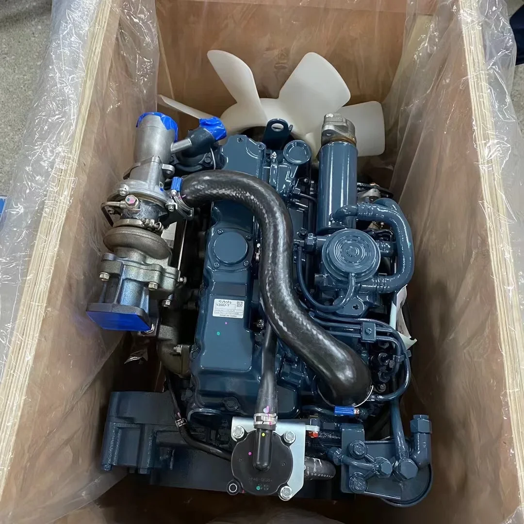 For Kubota Excavator Engine Complete V2607 DI-T 2000RPM 42.4KW Electric Start Water-Cooled Euro 5 Emission Standard