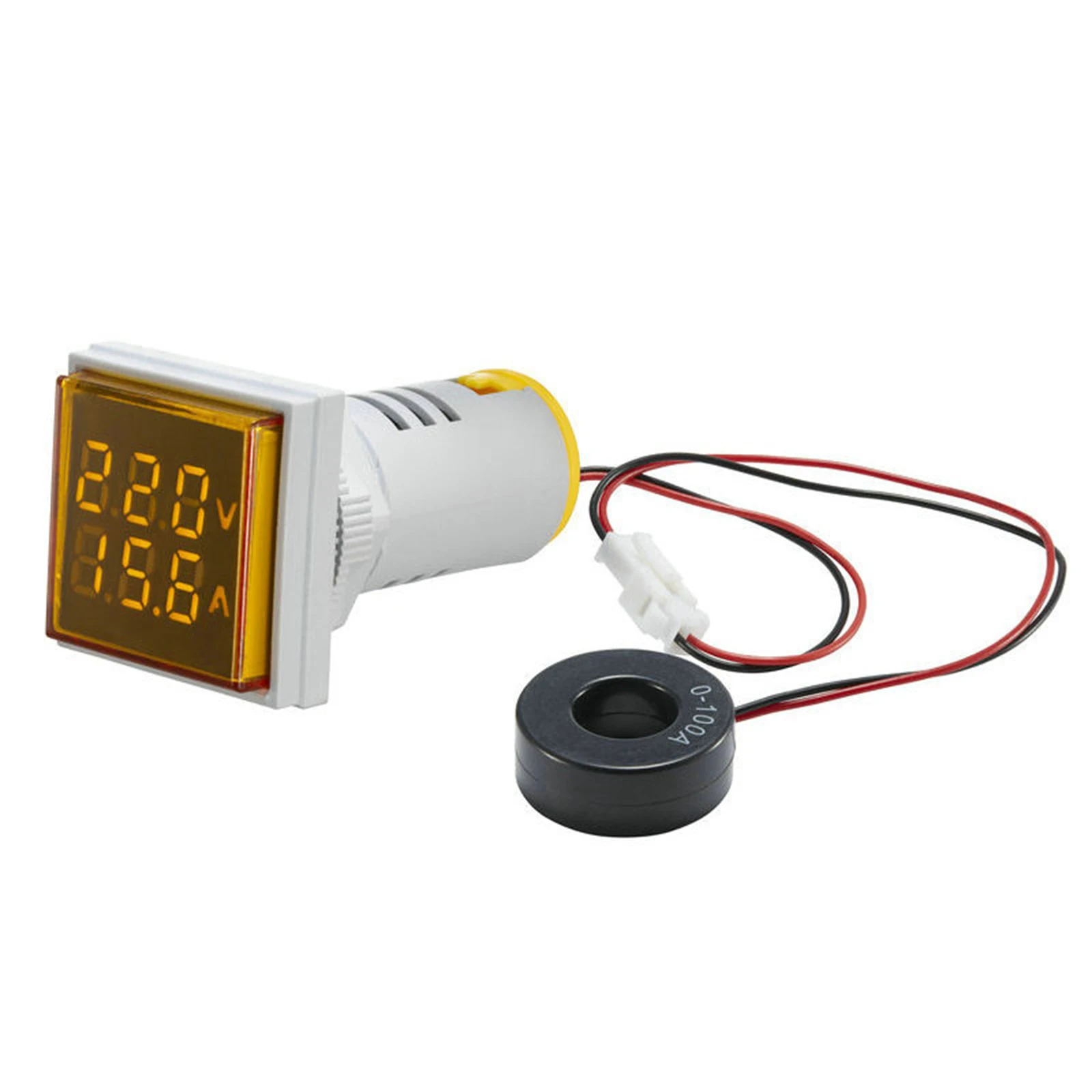 Multi functional AC Voltmeter Ammeter Frequency Meter LED Display Voltage Tester Gauge 22mm Square Digital Tube Screen