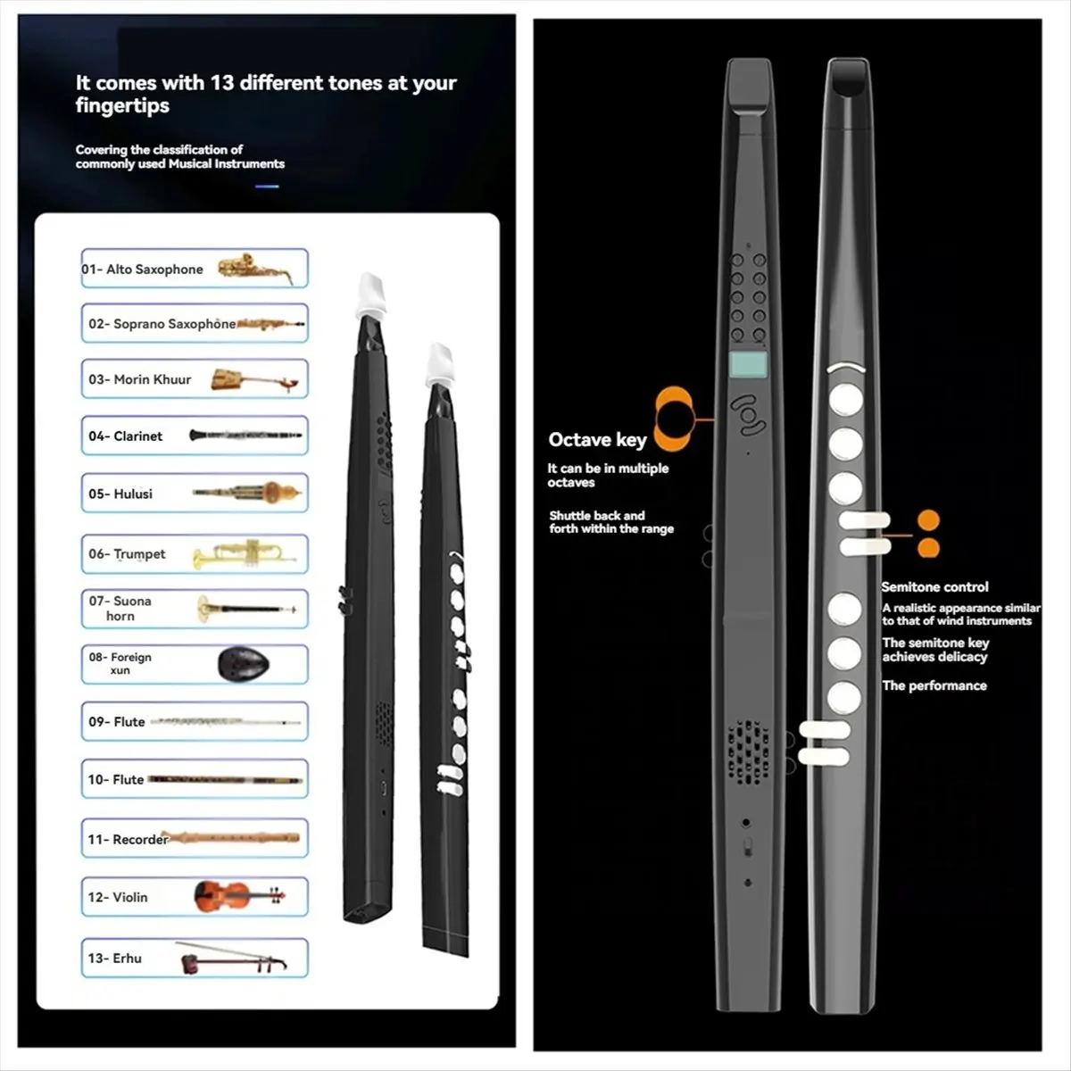 

Y69A Миниатюрный цифровой электронный духовой инструмент: саксофон, кларнет, тромбон, рекордер – профессиональные музыкальные инструменты