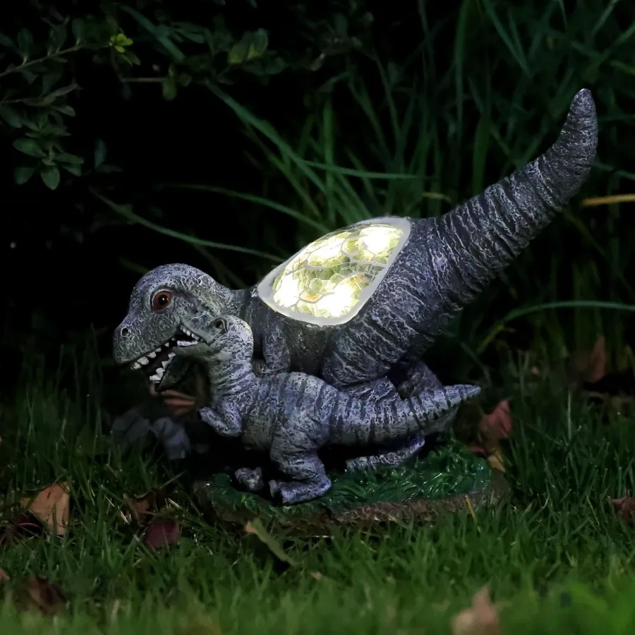 

Garden Statue DinosaurSolar Dinosaur Decor for Outdoor Resin Dinosaurs Figurine with Solar Light for Patio Balcony Yard Lawn Or