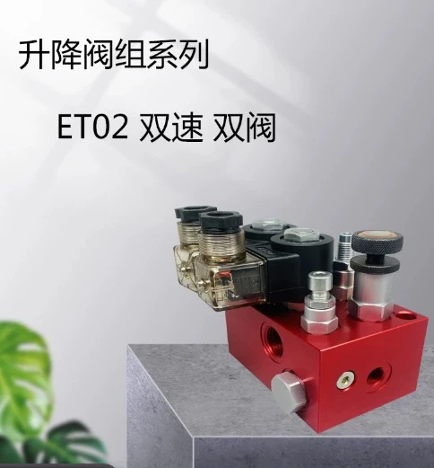 Compact ET02 Hydraulic Valve Bank with 02SV Solenoid Valve - AC220V/DC24V, 20L/min for Lift Platform & Material Handling