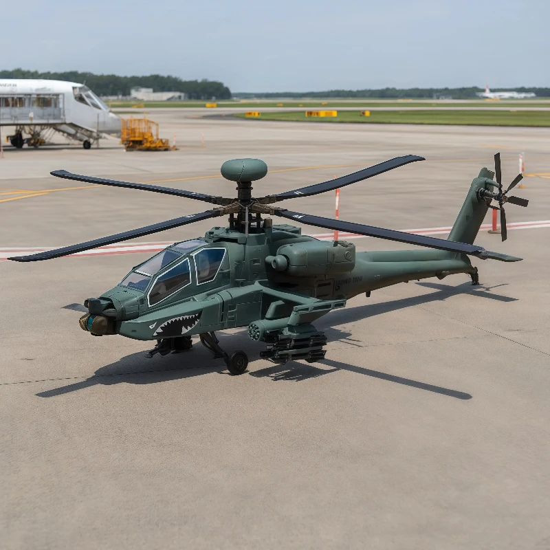 

Универсальная модель вооруженного вертолета AH-64 Apache в масштабе 1:72 из сплава, коллекционная имитационная модель для демонстрации, для любителей военной тематики