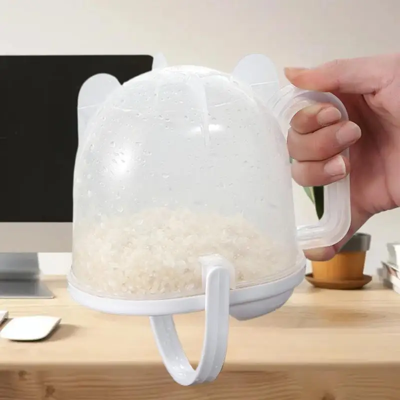 

Rice Strainer With Handle , Rice Wash Strainer Bowl With Lid Convenient Multifunctional Kitchen Items For Grain Beans