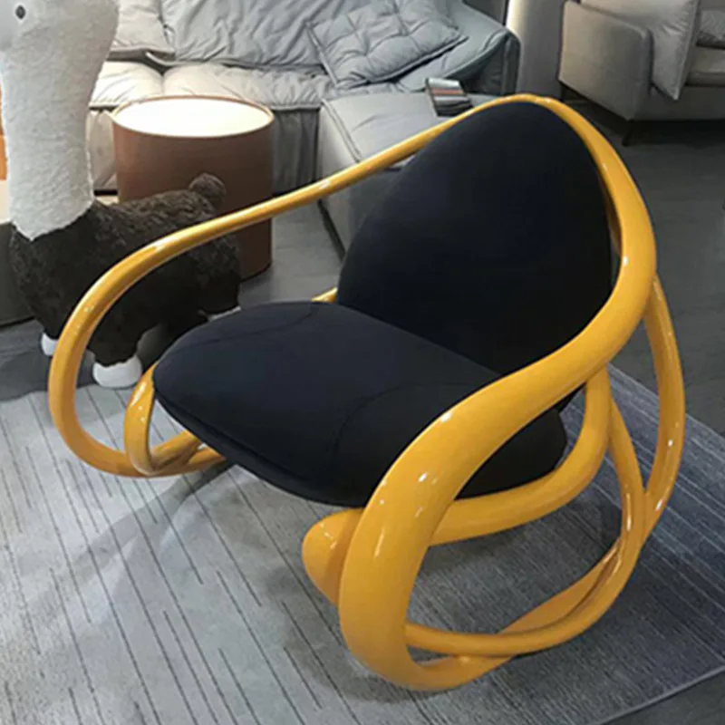 

Fiberglass rocking chair single sofa study reading recliner
