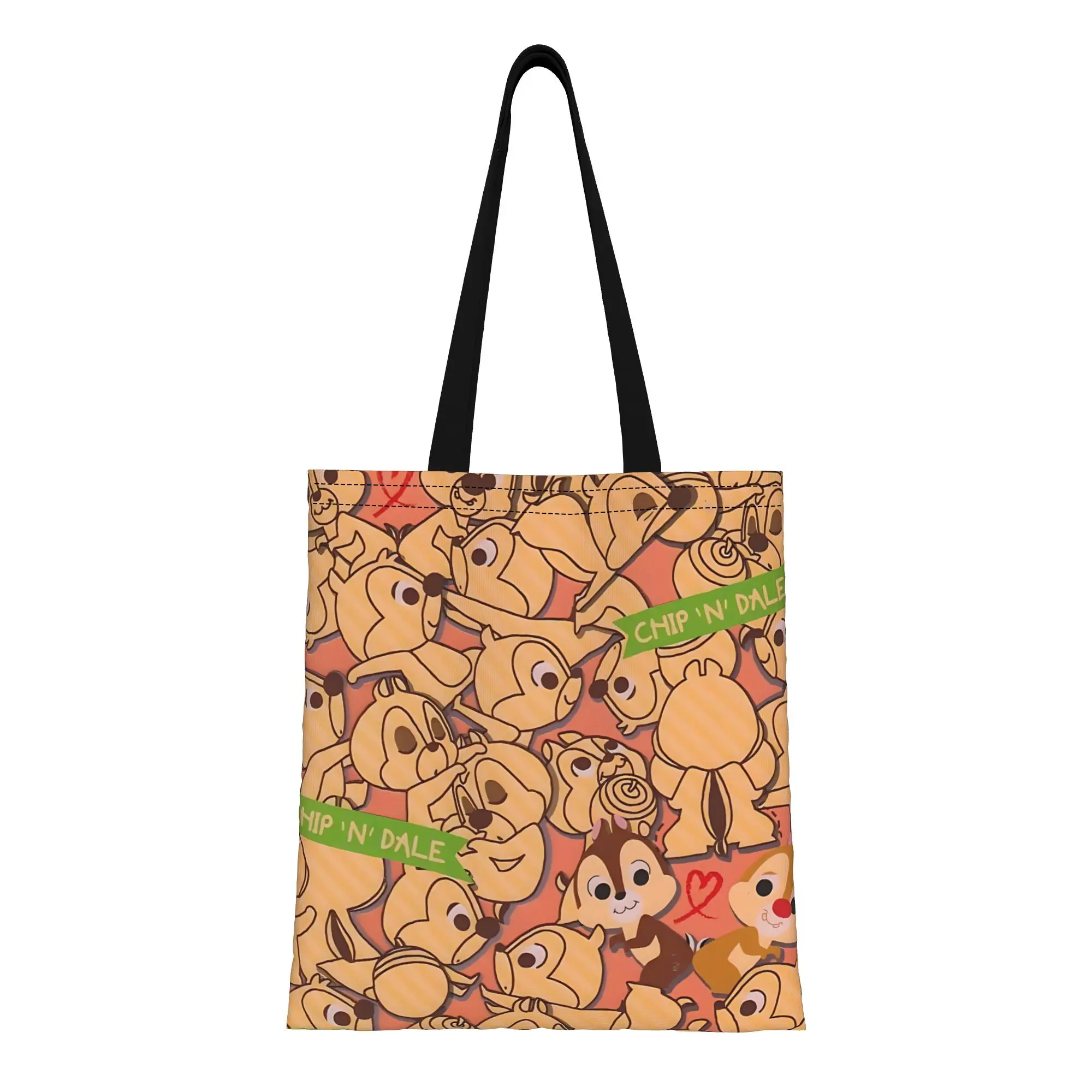 

1PC Chipmunks Set Canvas Tote Bag Chip n Dale Canvas Tote Bag Perfect for Shopping Grocery Travel & Outdoor