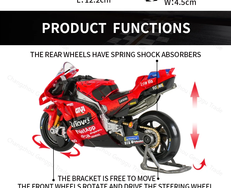 Maisto 1:18 2025 Ducati Lenovo Team Marc Marquez Racing Moto GP Repsol Team Druckguss-Fahrzeuge Sammlerstück Motorrad-Modell Spielzeug – Detail 4