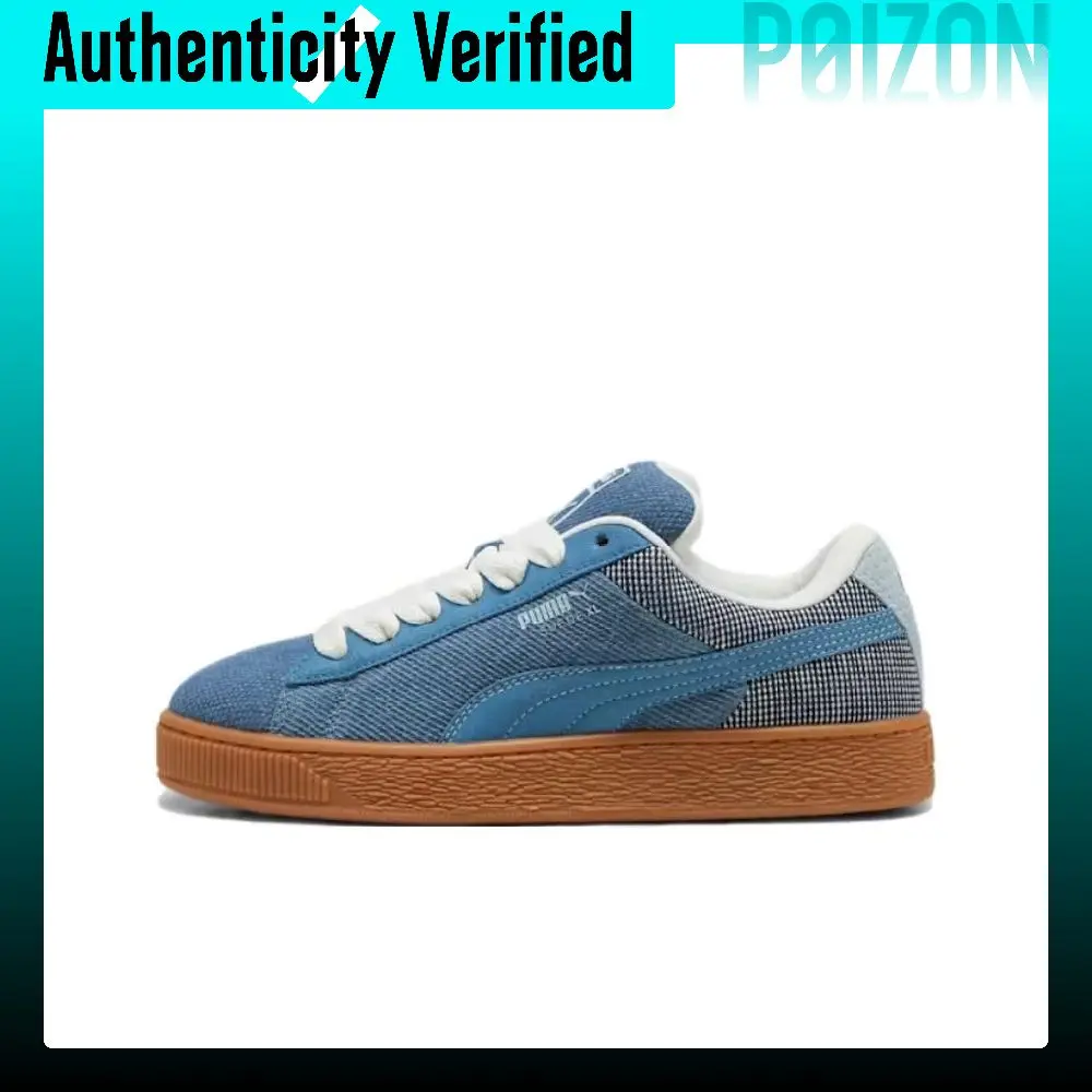 PUMA Suede XL Skateboard Shoes Unisex Low Top Blue 398397-01