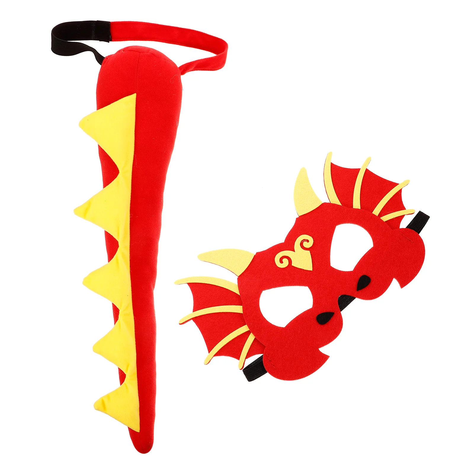

Dinosaur Tail Mask Kids Costume Bright Color Comfortable Felt Accessories Dinosaur Party Favor Halloween Christmas Makeup Baby