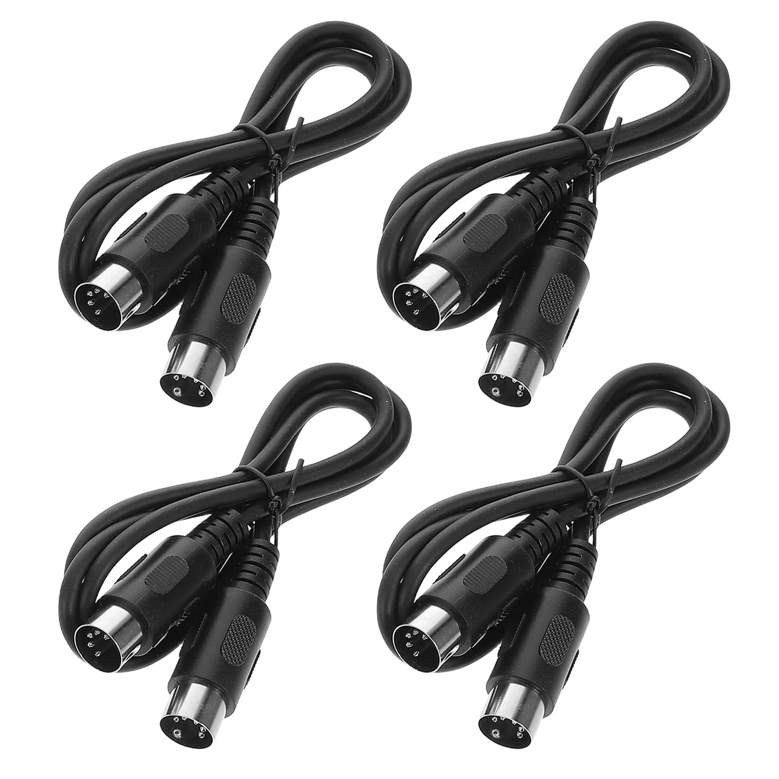 

4pcs 5-pin MIDI Cables Audio Transmission for Keyboards Synthesizers Electric Drums Pianos Music Editing Stable Connection